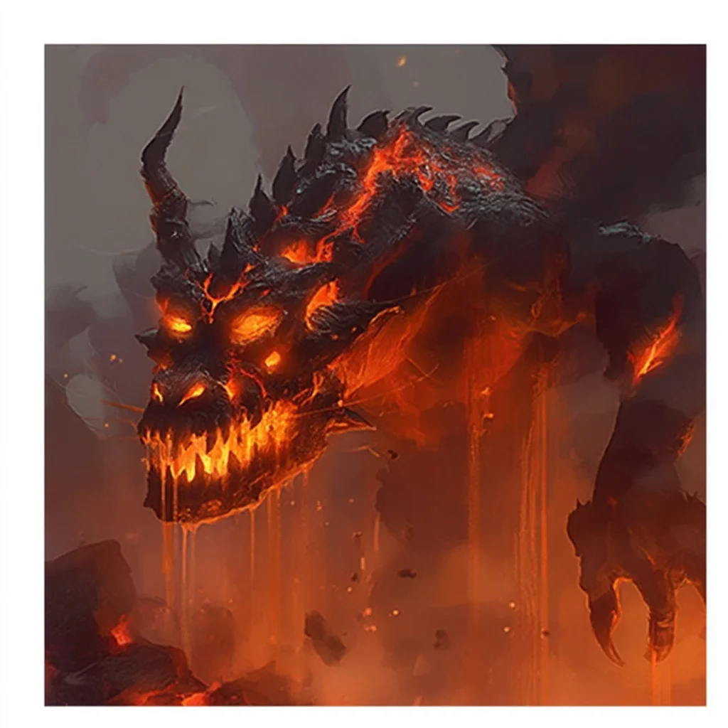 Dragon Volcanique - Tyran de Cendres - Monstre Solitaire Daggerheart SRD Tier 4 | Bestiaire JDR